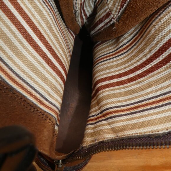 Women's L.L Bean Old Port moto harness biker combat boots sz 8 M - Picture 9 of 11